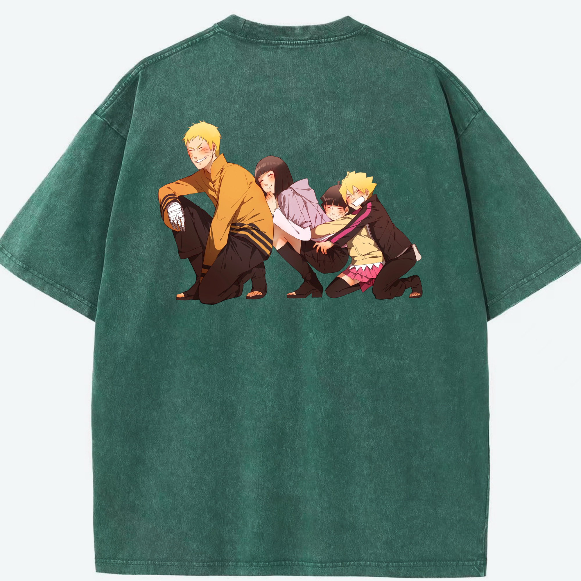 （画像用） NARUTO -ナルト- うずまき ナルト Uzumaki Naruto 綿100% ヴィンテージ風 半袖Tシャツ（背面プリント）